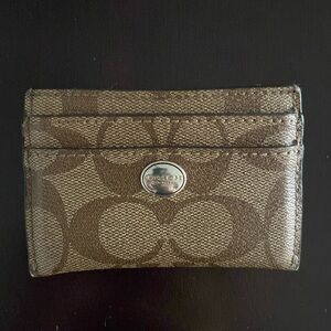 Coach signature card holder